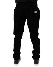 Black Cotton Slim Fit Denim Trouser Jeans