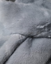 Puderblå minkpälshalsduk