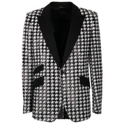 Svart polyesterblazer