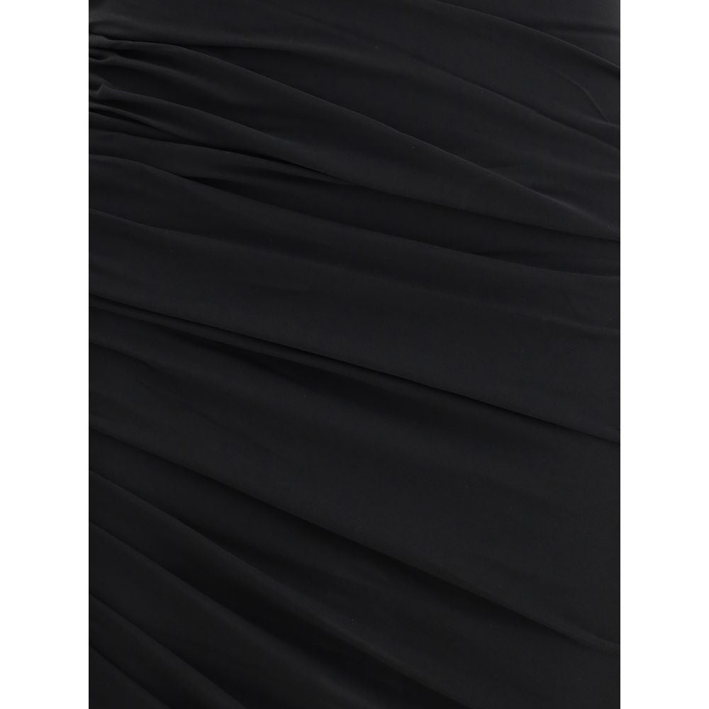 Svart vardagsklänning i acetat