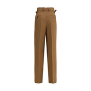 Brown Wool Casual Pants