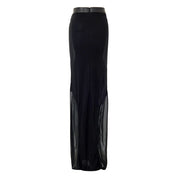 Black Viscose Skirt