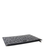 Multicolor Leopard Jacquard Logo Plaque Document Briefcase Bag