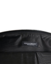 Multicolor Leopard Jacquard Logo Plaque Document Briefcase Bag