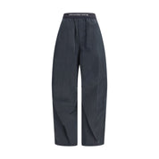 Black Cotton Casual Pants