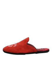 Red Suede DG King Men House Slippers Shoes