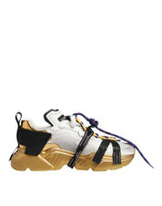 Dolce & Gabbana Multicolor Calf Leather Low-Top Sneakers