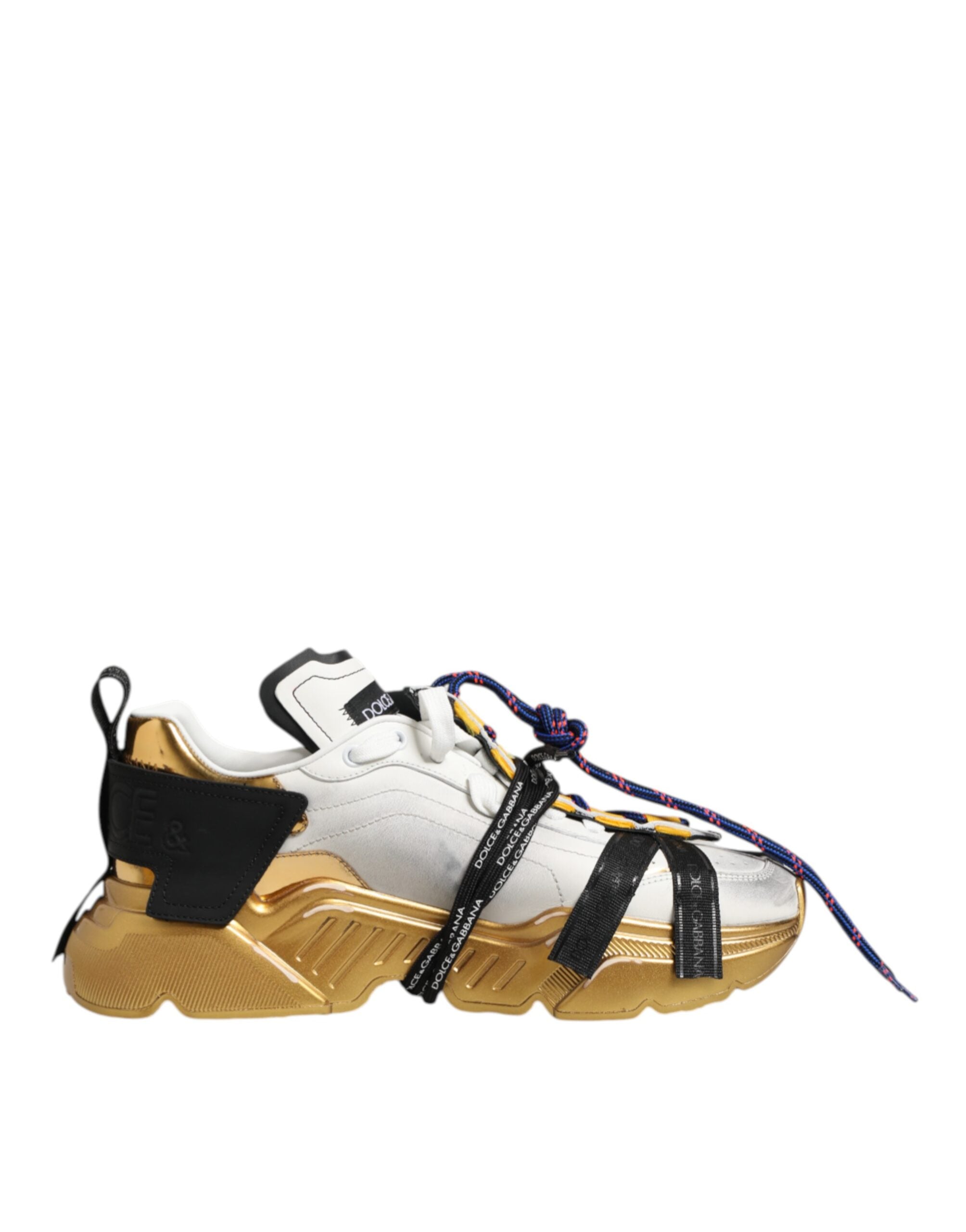 Dolce & Gabbana Multicolor Calf Leather Low-Top Sneakers