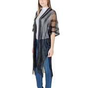 Black Polyester Lurex Net Poncho - Liu Jo