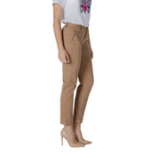 Beige bomullspantalong