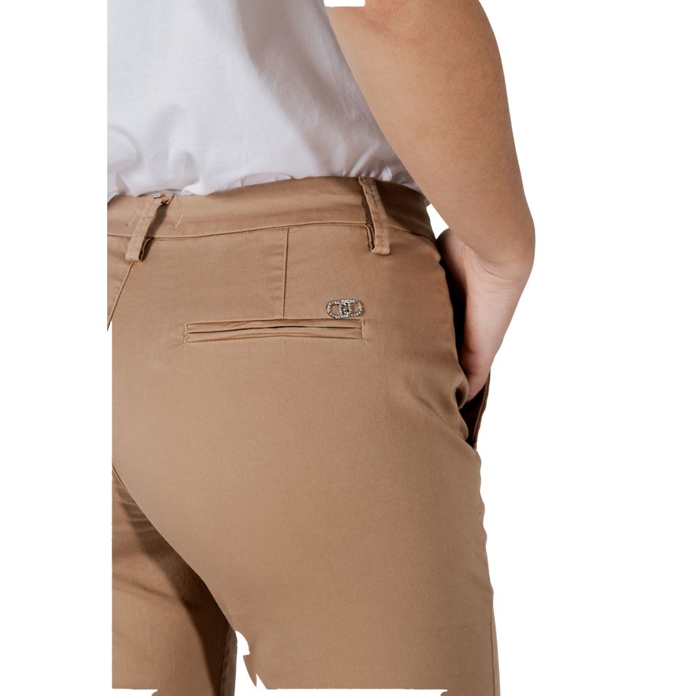 Beige bomullspantalong