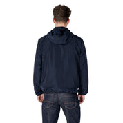 Blue Polyester Jackets & Coat
