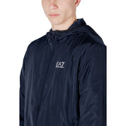 Blue Polyester Jackets & Coat