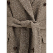 Beige Fleece Wool Coat