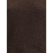 Brown Fleece Wool Cashmere Sweater