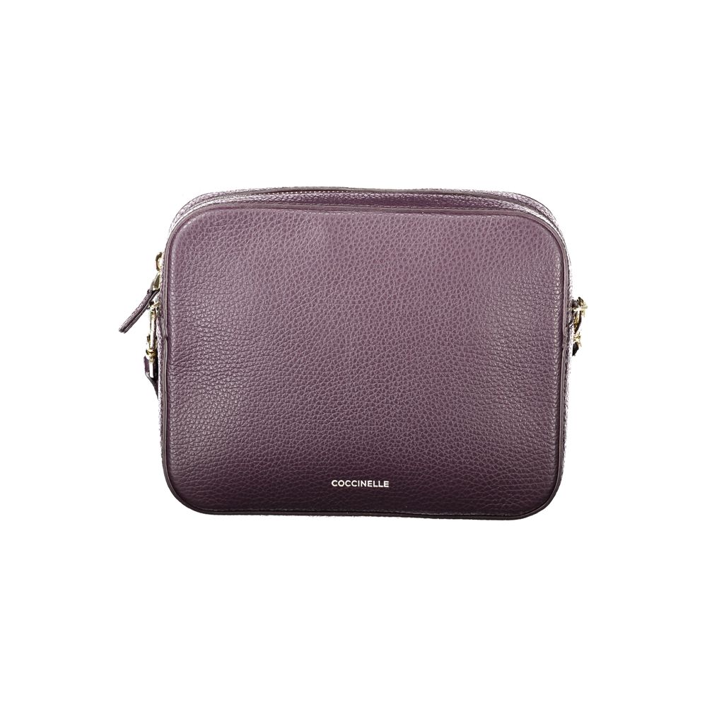 Coccinelle Purple Leather Mini Tebe Bag
