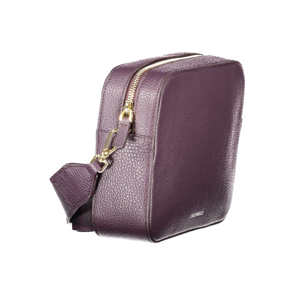 Coccinelle Purple Leather Mini Tebe Bag