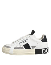 White Leather Custom 2.Zero Sneakers Shoes