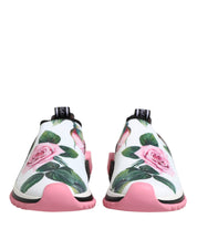 White Rose Print Sorrento Sneakers Shoes