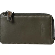 Multicolor Calfskin Leather Logo Card Holder Women Wallet