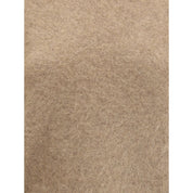 Beige Raccoon Fur Sweatshirt