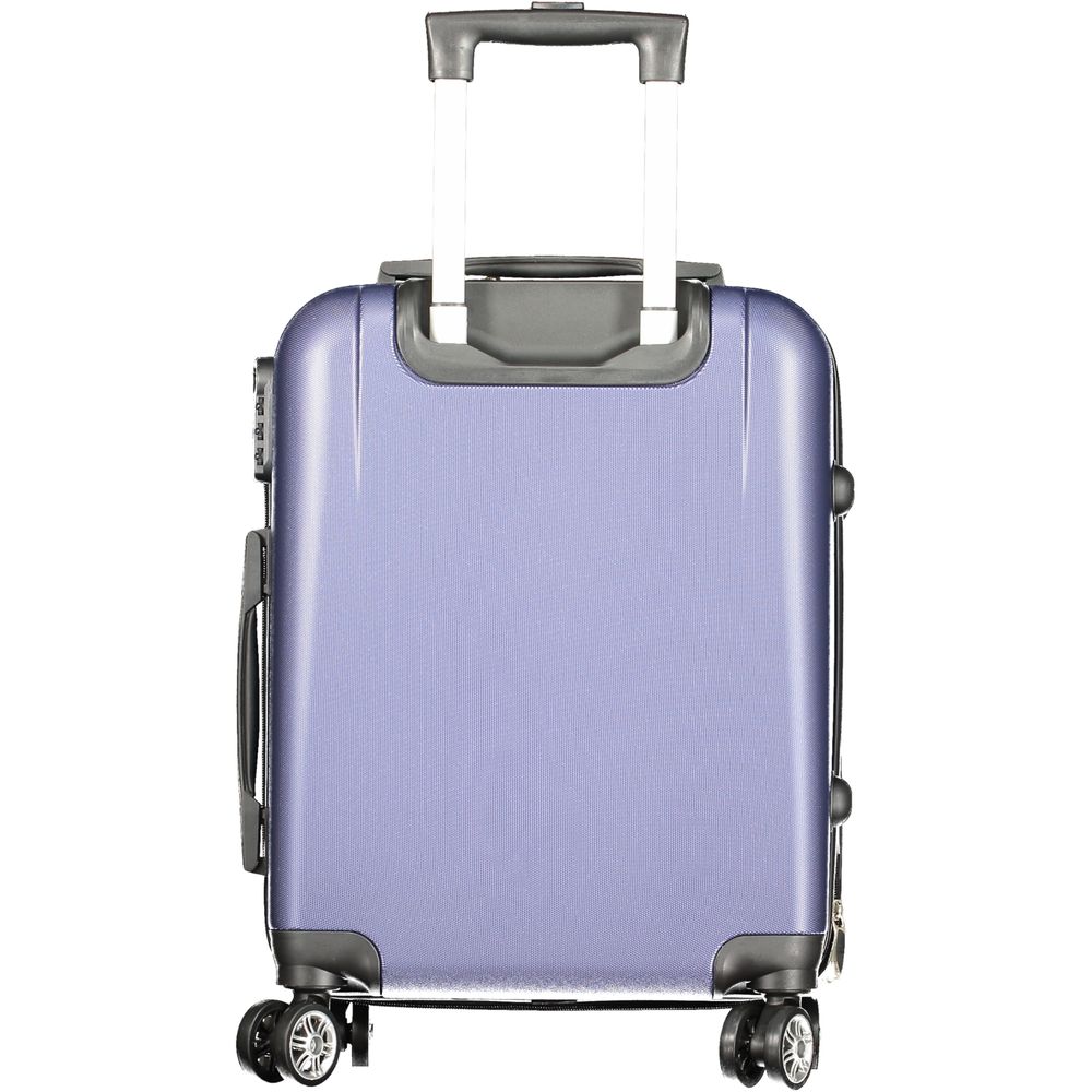 Laura Biagiotti Blue Polyurethane Travel Bag Set
