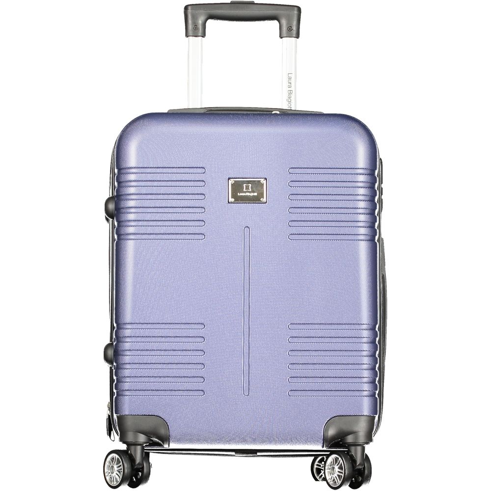 Laura Biagiotti Blue Polyurethane Travel Bag Set