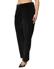 Black High Waist Straight Dress Trouser Pants