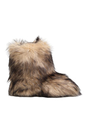Brown Faux Skim Ski Fur Men Short Boots Shoes