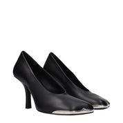 Burberry Black Leather High-Heel Pumps