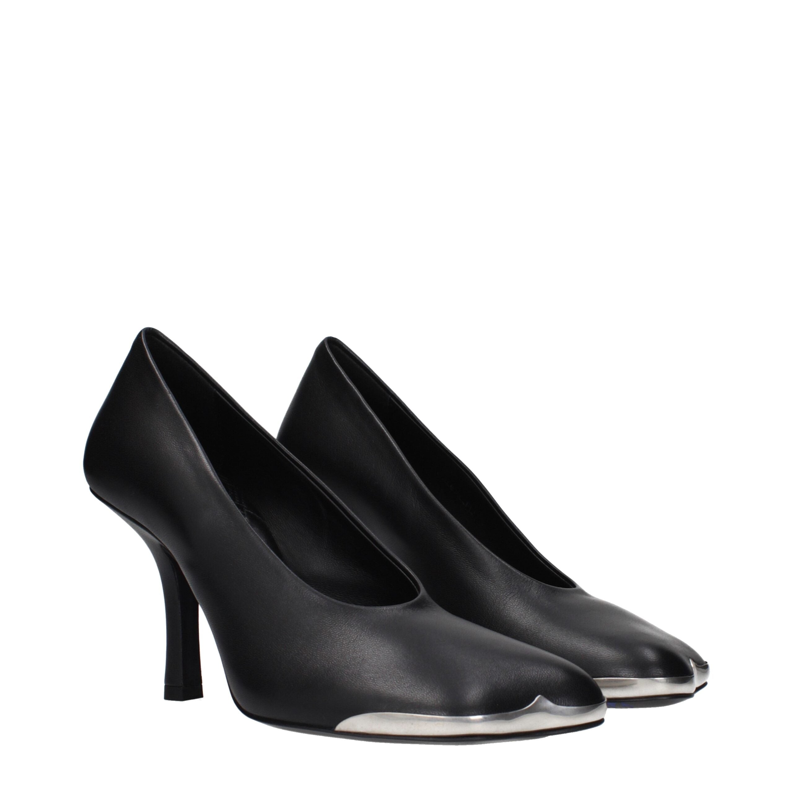 Burberry Black Leather High-Heel Pumps