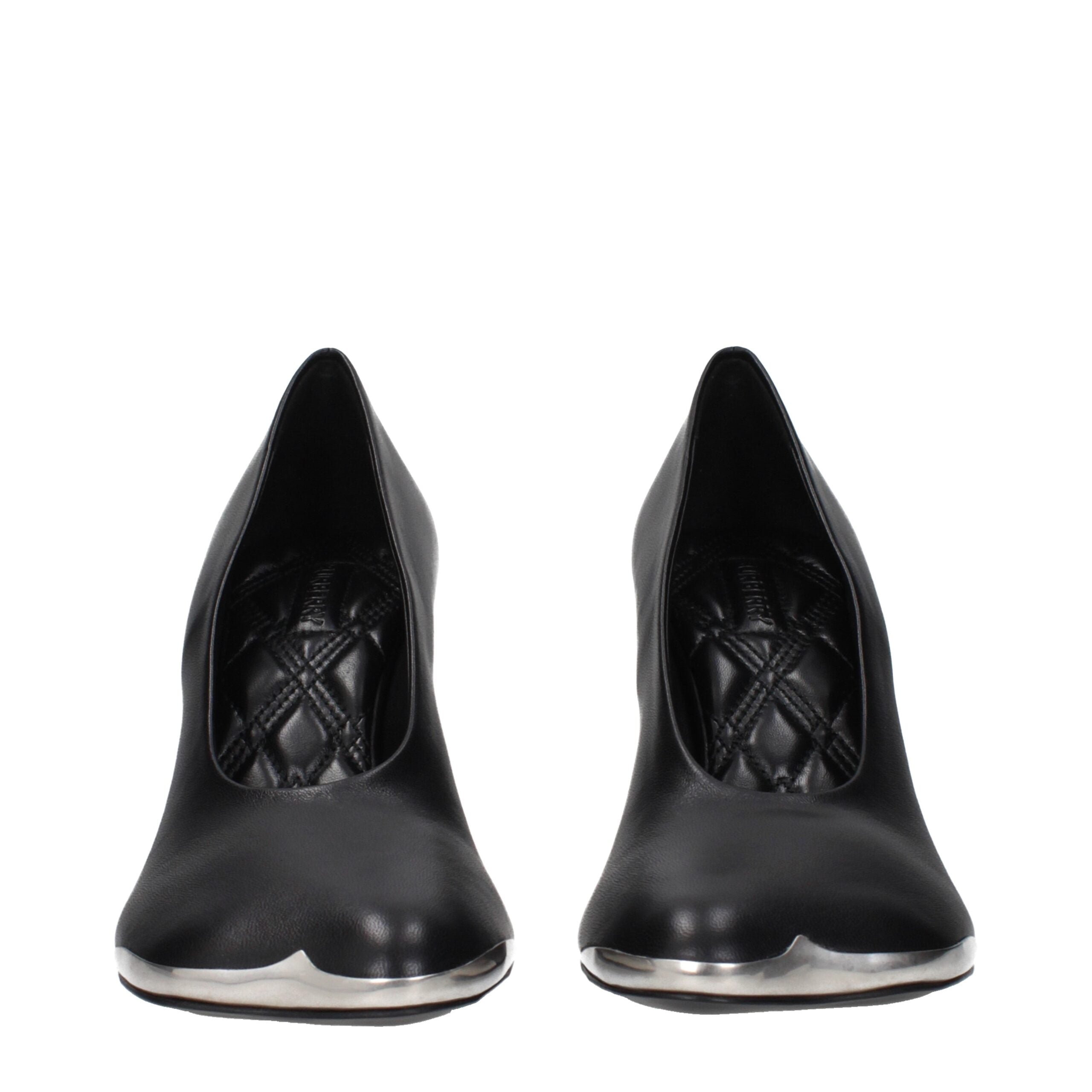 Burberry Black Leather High-Heel Pumps