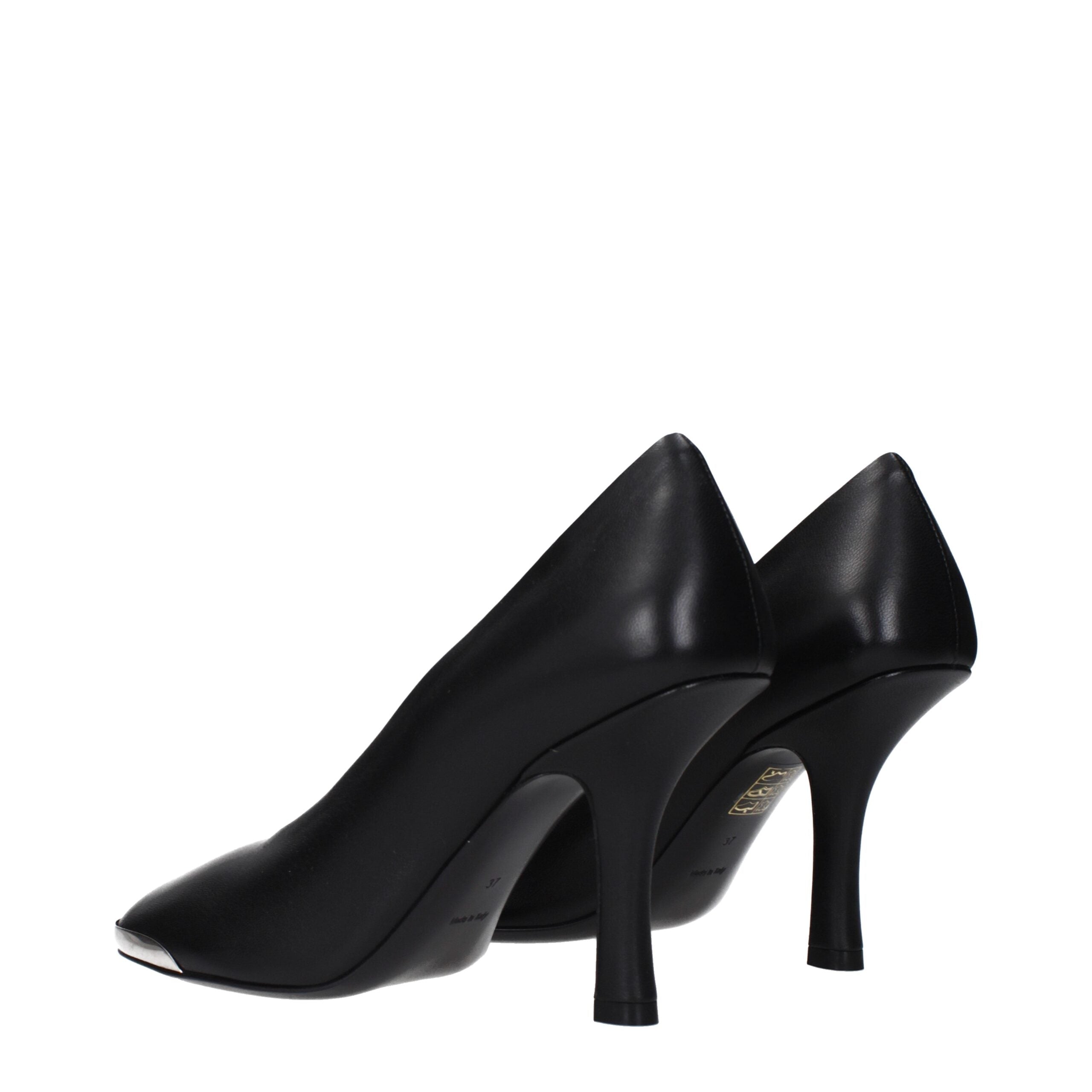 Burberry Black Leather High-Heel Pumps