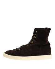 Brown Suede Lace Up Ankle Short Boots Shoes