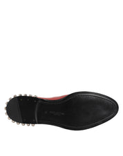 Red Studded Chelsea Short Ankle Boots Shoes