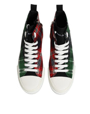 Multicolor Cotton High Top Men Sneakers Shoes