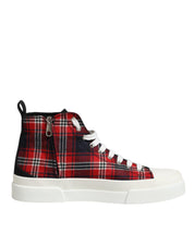 Dolce & Gabbana Multicolor Cotton High Top Sneakers