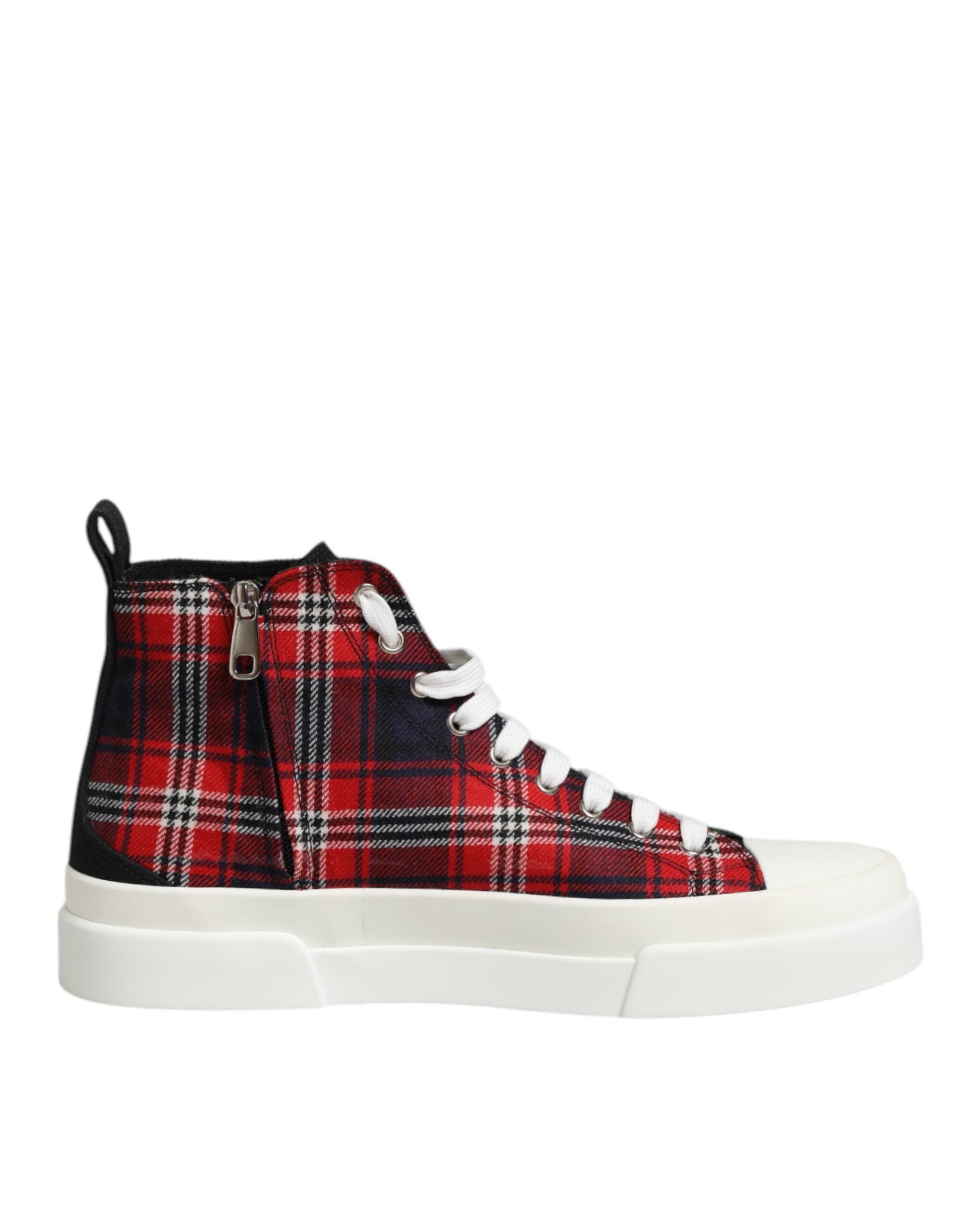 Dolce & Gabbana Multicolor Cotton High Top Sneakers