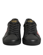 Dolce & Gabbana Black Calfskin Low Top Sneakers