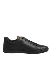 Dolce & Gabbana Black Calfskin Low Top Sneakers
