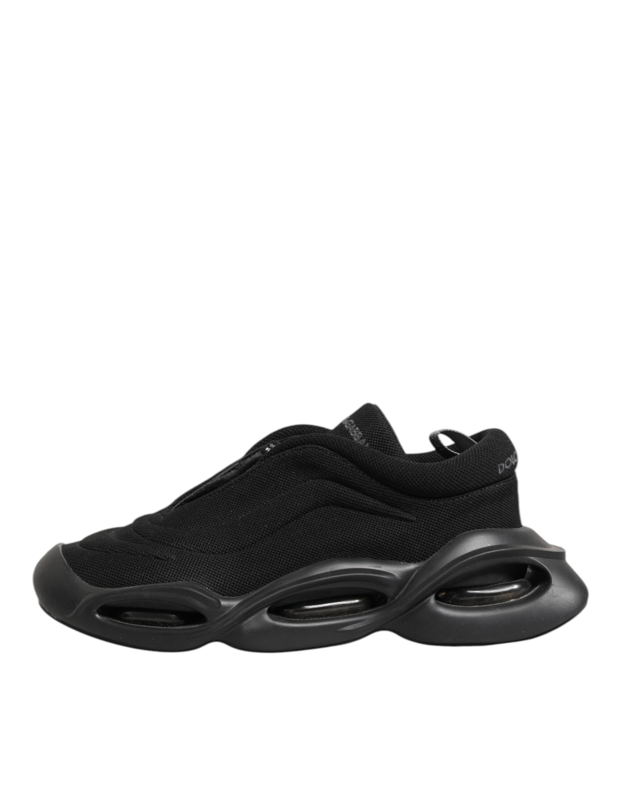 Svarta låga sneakers med syntetisk snörning
