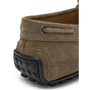 Beige Suede Leather Moccassin