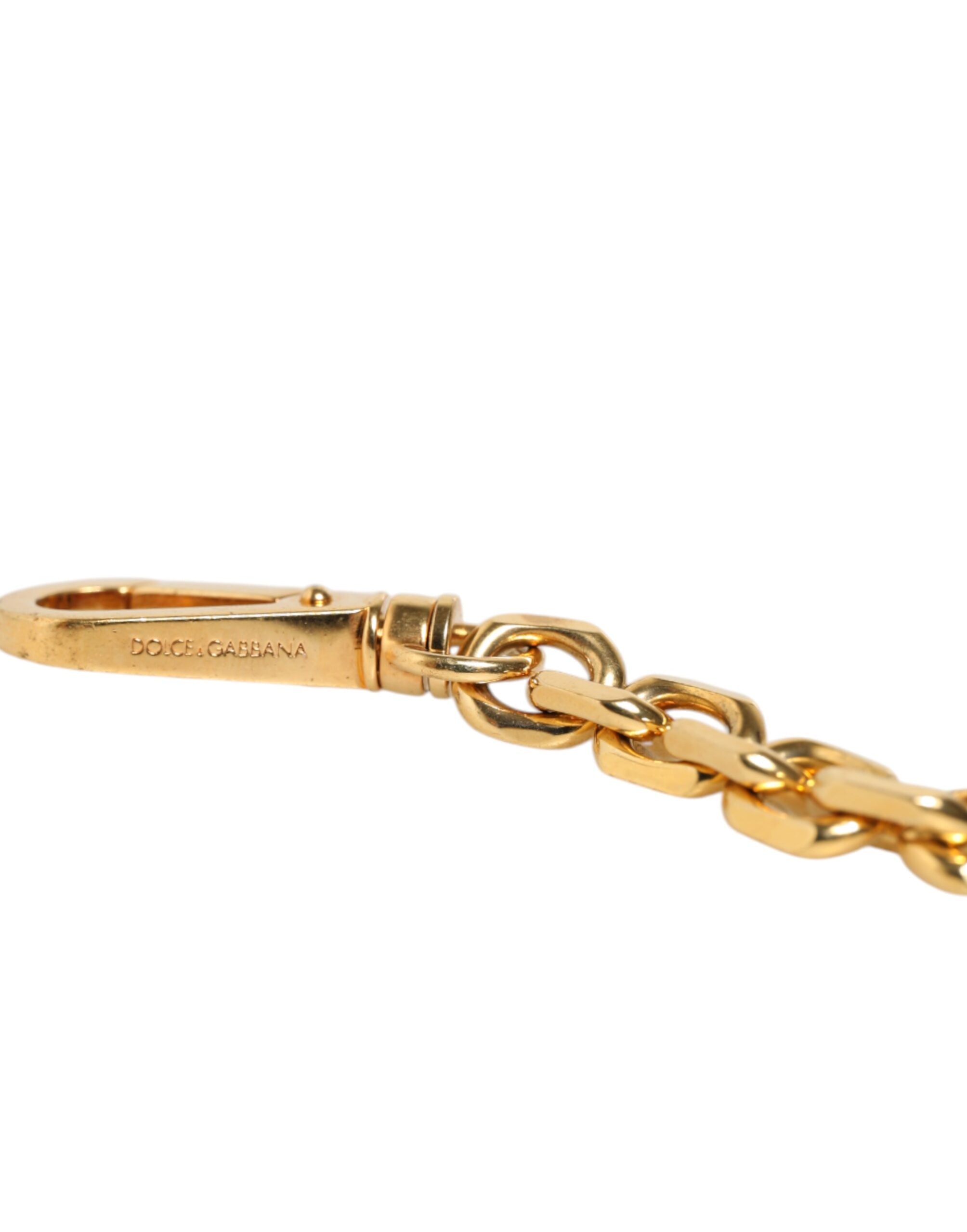 Dolce & Gabbana Black Calf Leather Shoulder Strap