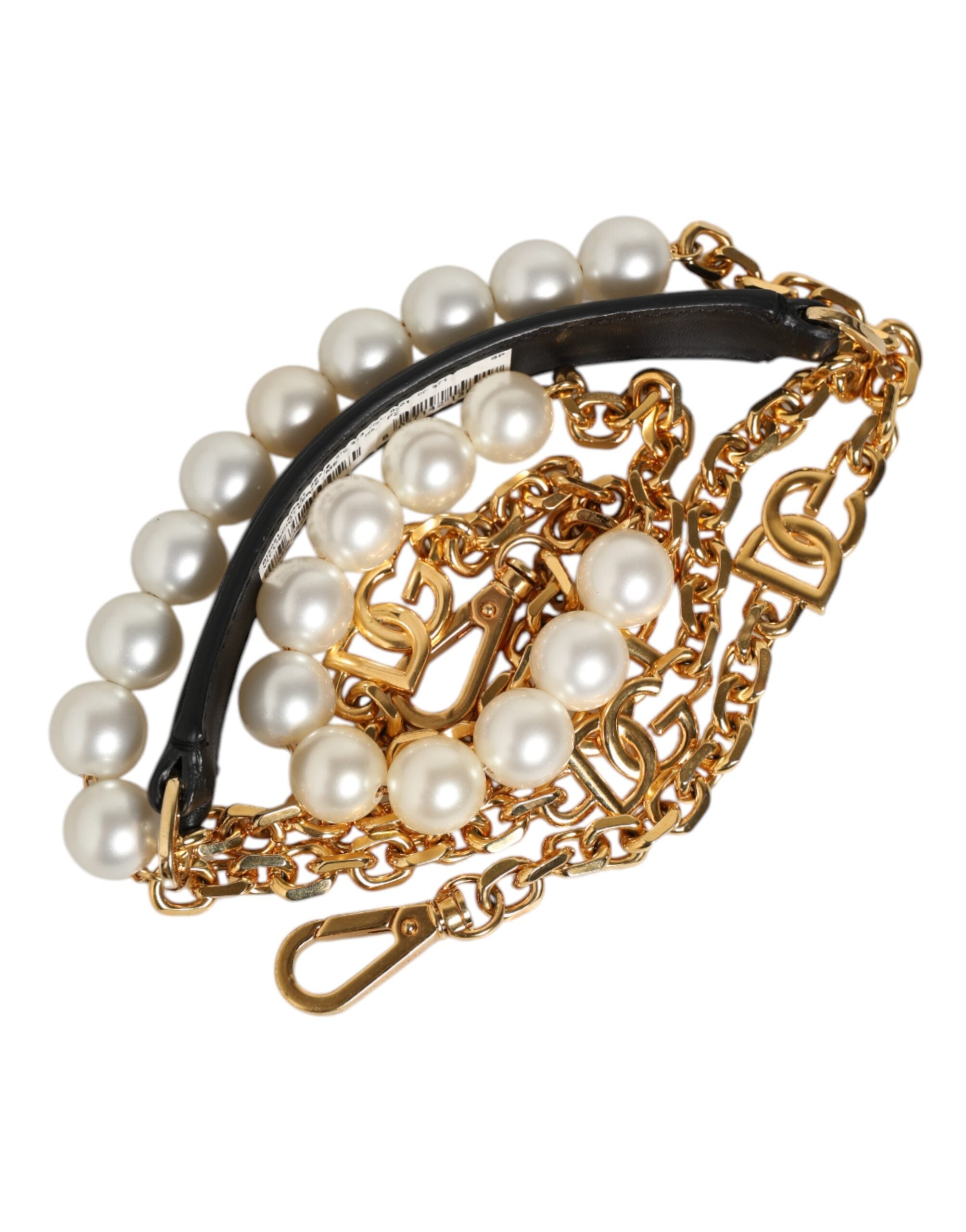 Dolce & Gabbana Black Calf Leather Shoulder Strap