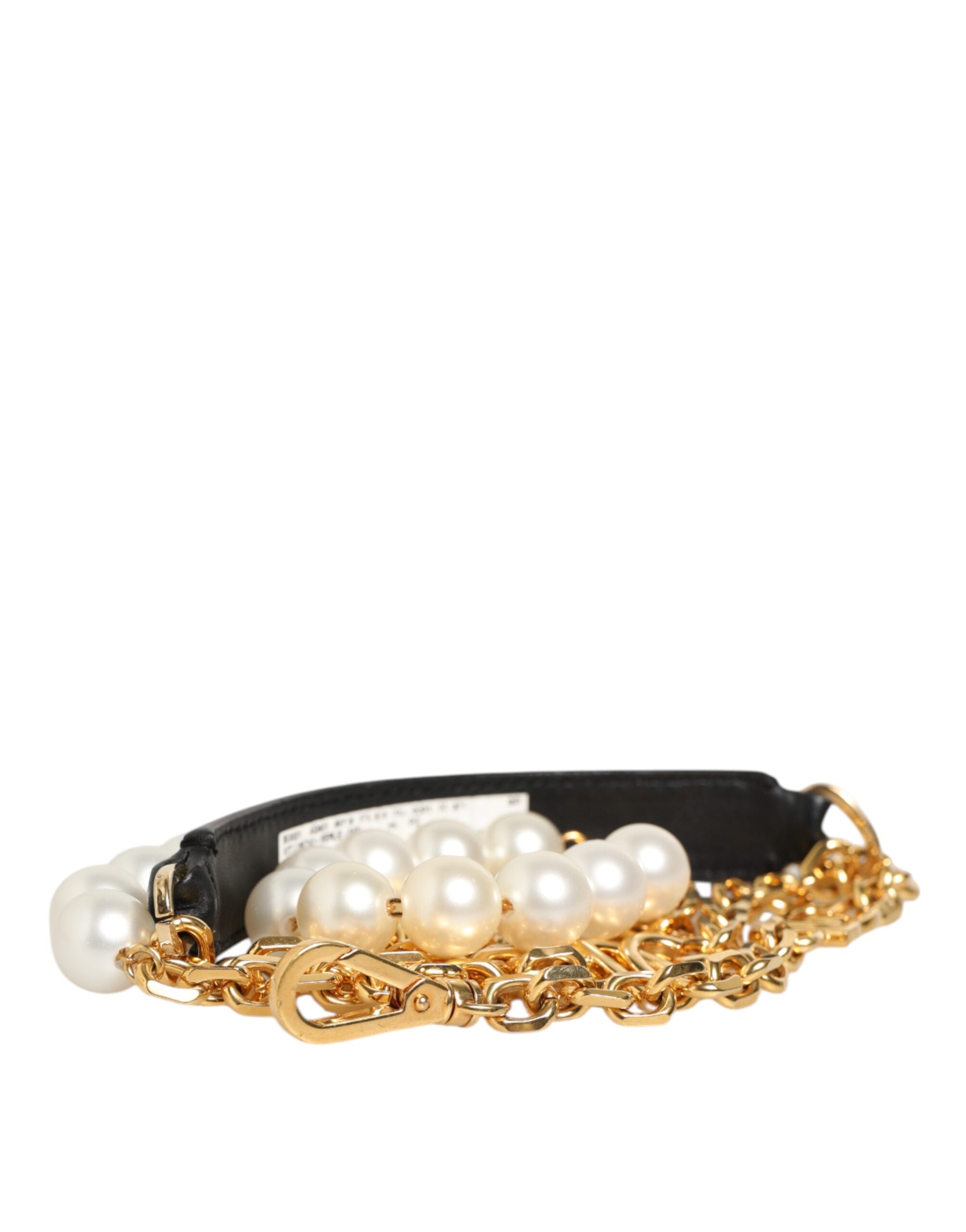 Dolce & Gabbana Black Calf Leather Shoulder Strap