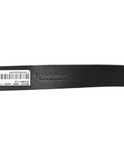 Brown Glossy Leather Classic Metal Buckle Belt