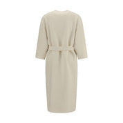 Cream Fleece Wool Coat