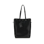 Black Calf Leather Shoulder Bag with Adjustable Straps - Dolce & Gabbana