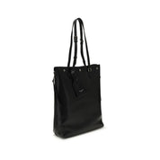 Black Calf Leather Shoulder Bag with Adjustable Straps - Dolce & Gabbana