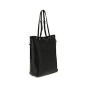 Black Calf Leather Shoulder Bag with Adjustable Straps - Dolce & Gabbana
